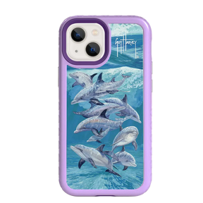 Guy Harvey Fortitude Series for Apple iPhone 13 Mini - Dolphin Oasis - Custom Case - LilacBlossom - cellhelmet