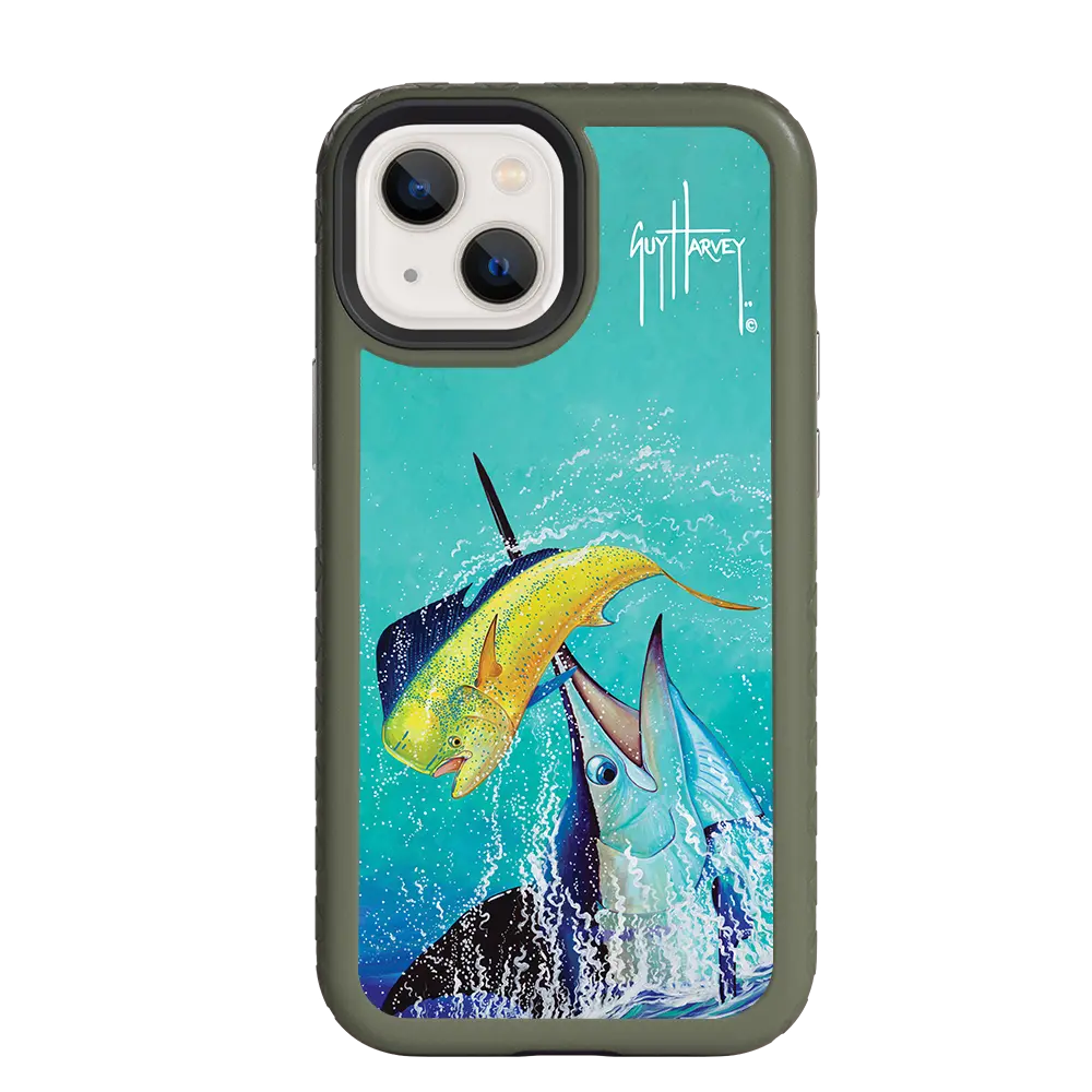 Guy Harvey Fortitude Series for Apple iPhone 13 Mini - El Dorado II - Custom Case - OliveDrabGreen - cellhelmet