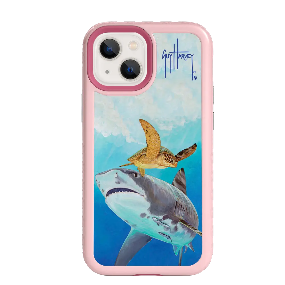 Guy Harvey Fortitude Series for Apple iPhone 13 Mini - Eye of the Tiger - Custom Case - PinkMagnolia - cellhelmet