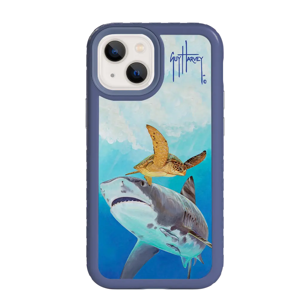 Guy Harvey Fortitude Series for Apple iPhone 13 Mini - Eye of the Tiger - Custom Case - SlateBlue - cellhelmet