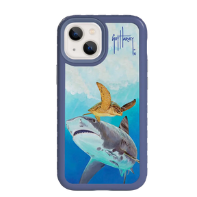 Guy Harvey Fortitude Series for Apple iPhone 13 Mini - Eye of the Tiger - Custom Case - SlateBlue - cellhelmet