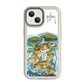 Guy Harvey Fortitude Series for Apple iPhone 13 Mini - Five Largemouth Under Lilypads - Custom Case - Gray - cellhelmet