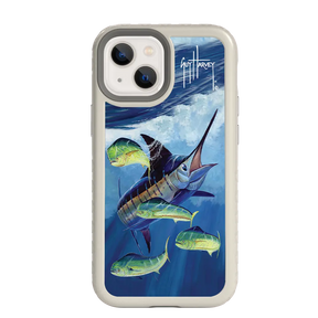 Guy Harvey Fortitude Series for Apple iPhone 13 Mini - Four Play - Custom Case - Gray - cellhelmet
