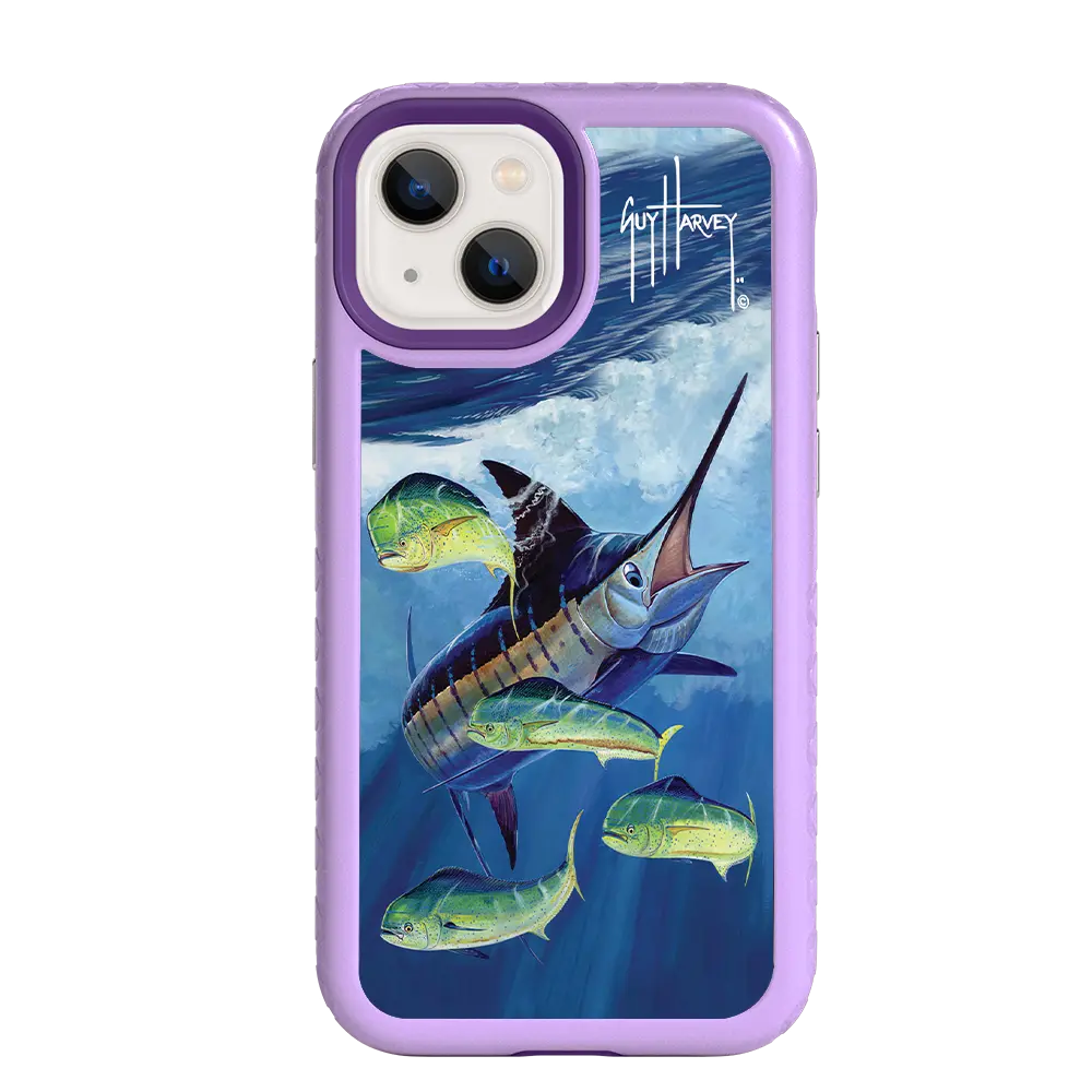 Guy Harvey Fortitude Series for Apple iPhone 13 Mini - Four Play - Custom Case - LilacBlossom - cellhelmet