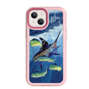 Guy Harvey Fortitude Series for Apple iPhone 13 Mini - Four Play - Custom Case - PinkMagnolia - cellhelmet