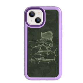 Guy Harvey Fortitude Series for Apple iPhone 13 Mini - Green Camo - Custom Case - LilacBlossom - cellhelmet