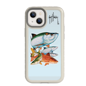 Guy Harvey Fortitude Series for Apple iPhone 13 Mini - Inshore Collage - Custom Case - Gray - cellhelmet