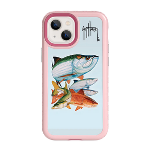 Guy Harvey Fortitude Series for Apple iPhone 13 Mini - Inshore Collage - Custom Case - PinkMagnolia - cellhelmet