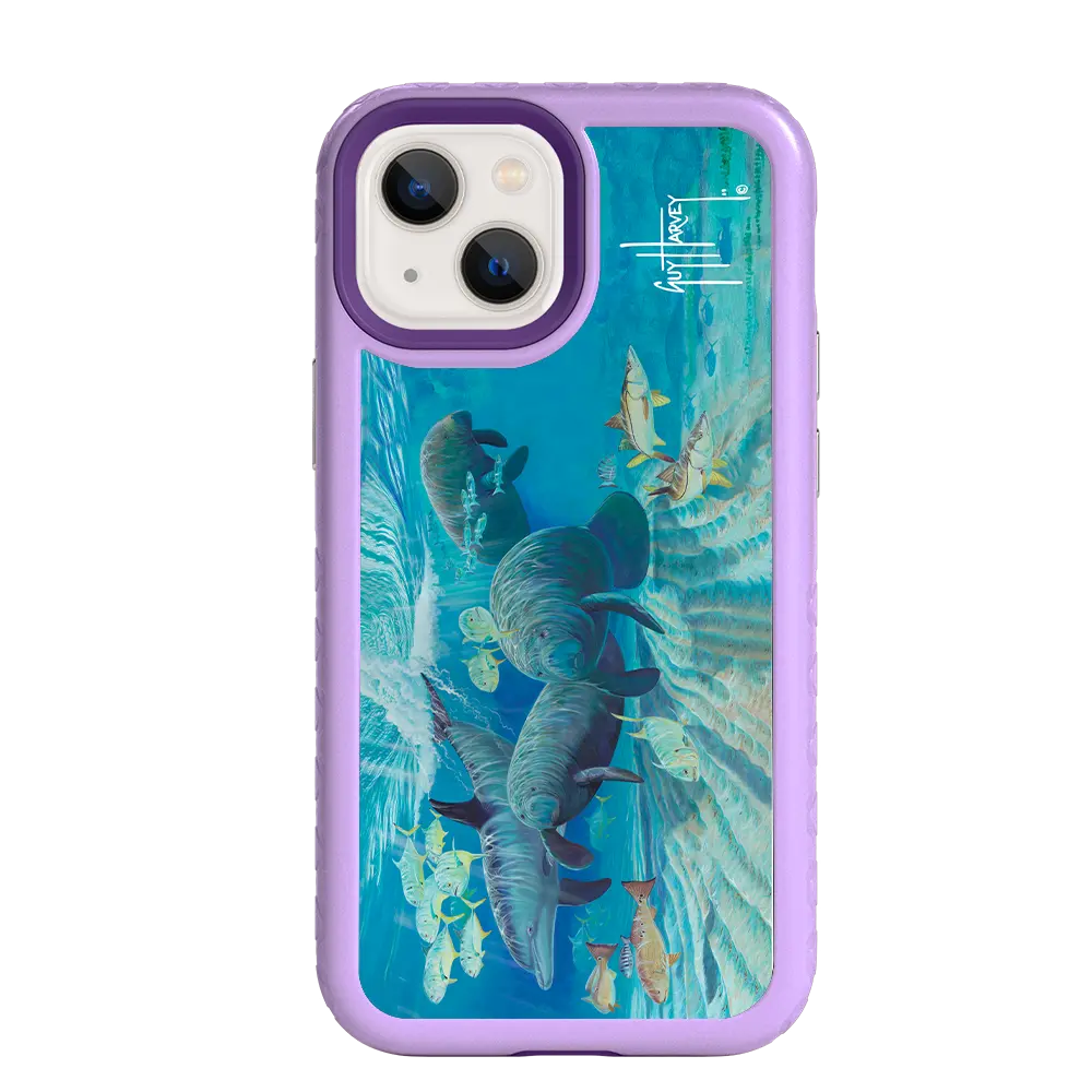 Guy Harvey Fortitude Series for Apple iPhone 13 Mini - Manatee Pass - Custom Case - LilacBlossom - cellhelmet