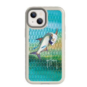 Guy Harvey Fortitude Series for Apple iPhone 13 Mini - Tarpon Skin - Custom Case - Gray - cellhelmet