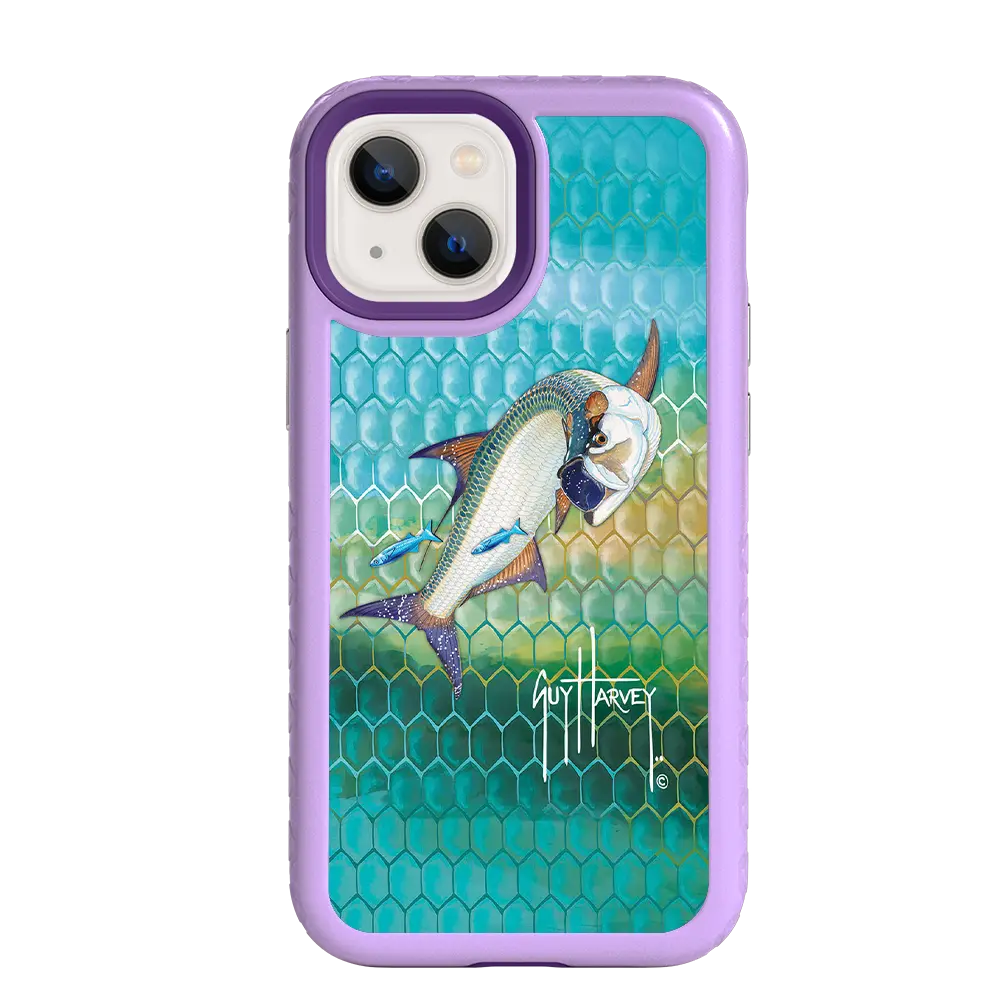 Guy Harvey Fortitude Series for Apple iPhone 13 Mini - Tarpon Skin - Custom Case - LilacBlossom - cellhelmet