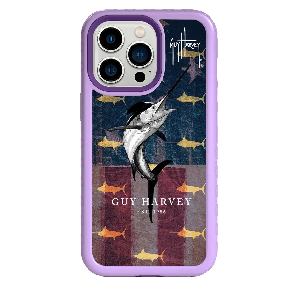 Guy Harvey Fortitude Series for Apple iPhone 13 Pro - American Marlin - Custom Case - LilacBlossom - cellhelmet