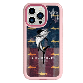 Guy Harvey Fortitude Series for Apple iPhone 13 Pro - American Marlin - Custom Case - PinkMagnolia - cellhelmet