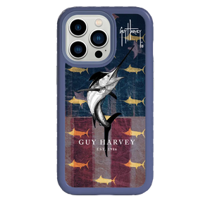 Guy Harvey Fortitude Series for Apple iPhone 13 Pro - American Marlin - Custom Case - SlateBlue - cellhelmet