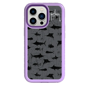 Guy Harvey Fortitude Series for Apple iPhone 13 Pro - Black Scribbler - Custom Case - LilacBlossom - cellhelmet