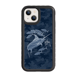 Guy Harvey Fortitude Series for Apple iPhone 13 Pro - Blue Camo - Custom Case - OnyxBlack - cellhelmet