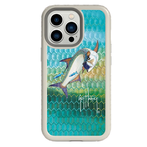 Guy Harvey Fortitude Series for Apple iPhone 13 Pro - Tarpon Skin - Custom Case - Gray - cellhelmet