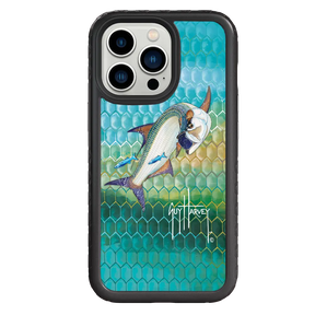 Guy Harvey Fortitude Series for Apple iPhone 13 Pro - Tarpon Skin - Custom Case - OnyxBlack - cellhelmet