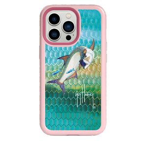 Guy Harvey Fortitude Series for Apple iPhone 13 Pro - Tarpon Skin - Custom Case - PinkMagnolia - cellhelmet