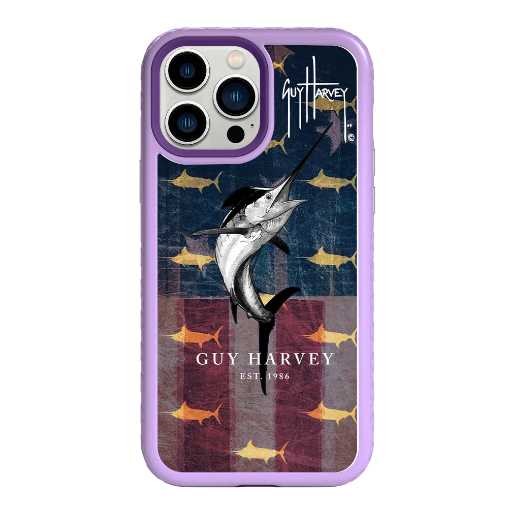 Guy Harvey Fortitude Series for Apple iPhone 13 Pro Max - American Marlin - Custom Case - LilacBlossom - cellhelmet