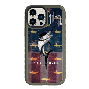 Guy Harvey Fortitude Series for Apple iPhone 13 Pro Max - American Marlin - Custom Case - OliveDrabGreen - cellhelmet
