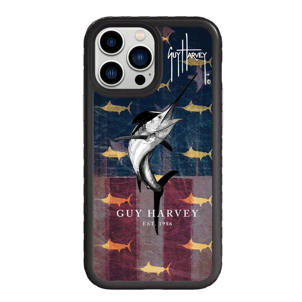 Guy Harvey Fortitude Series for Apple iPhone 13 Pro Max - American Marlin - Custom Case - OnyxBlack - cellhelmet