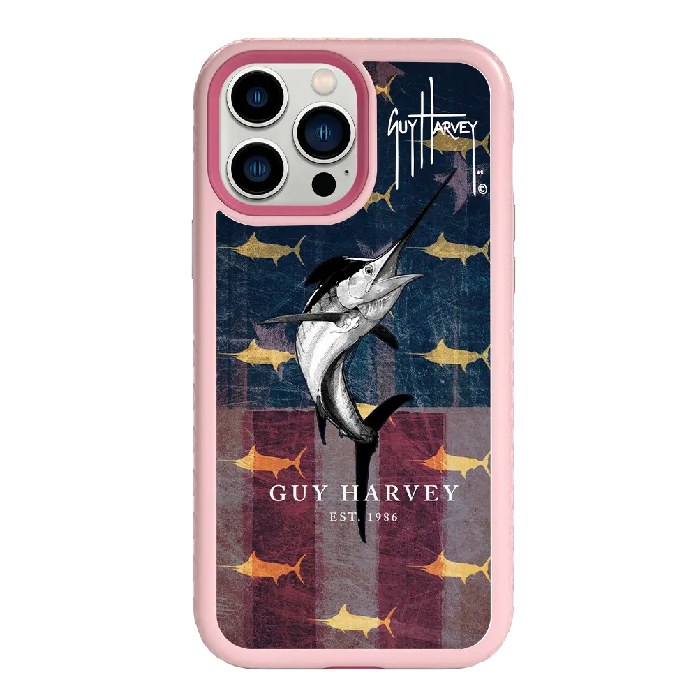 Guy Harvey Fortitude Series for Apple iPhone 13 Pro Max - American Marlin - Custom Case - PinkMagnolia - cellhelmet