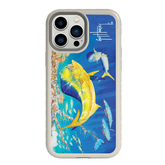 Guy Harvey Fortitude Series for Apple iPhone 13 Pro Max - Dolphin Oasis - Custom Case - Gray - cellhelmet