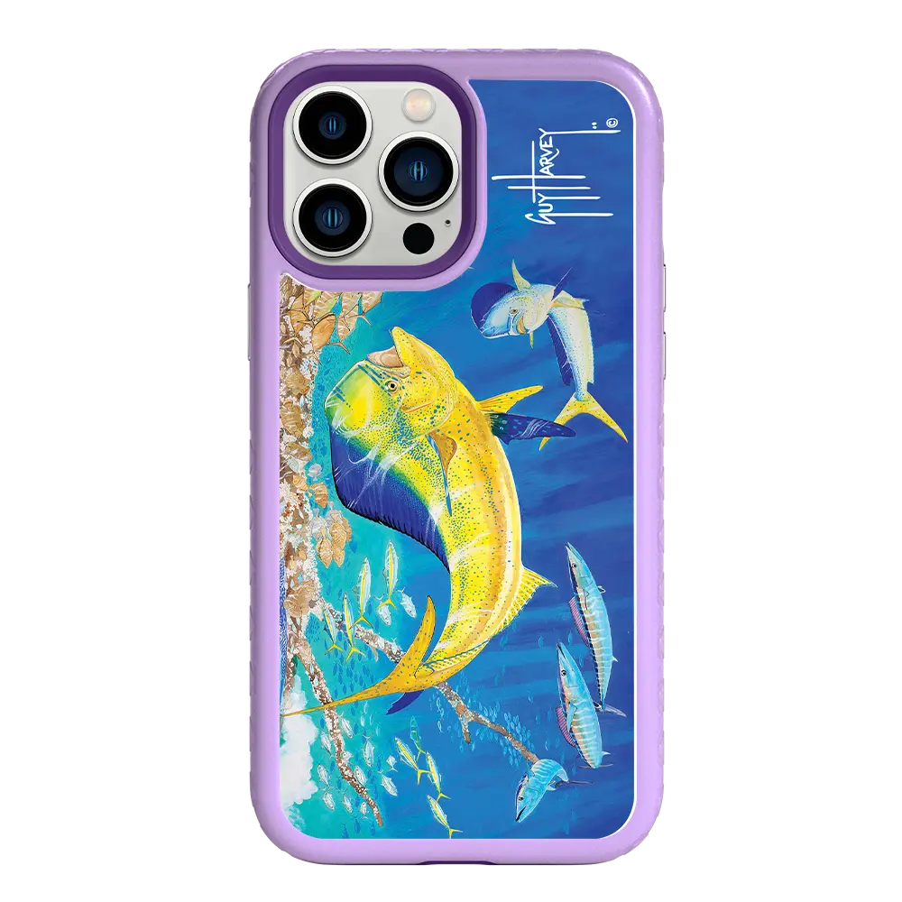 Guy Harvey Fortitude Series for Apple iPhone 13 Pro Max - Dolphin Oasis - Custom Case - LilacBlossom - cellhelmet