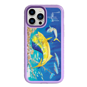Guy Harvey Fortitude Series for Apple iPhone 13 Pro Max - Dolphin Oasis - Custom Case - LilacBlossom - cellhelmet