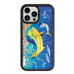 Guy Harvey Fortitude Series for Apple iPhone 13 Pro Max - Dolphin Oasis - Custom Case - OnyxBlack - cellhelmet