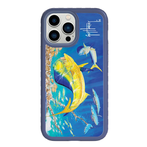 Guy Harvey Fortitude Series for Apple iPhone 13 Pro Max - Dolphin Oasis - Custom Case - SlateBlue - cellhelmet