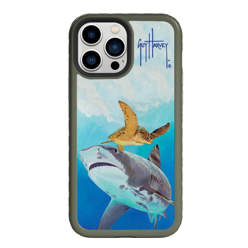 Guy Harvey Fortitude Series for Apple iPhone 13 Pro Max - Eye of the Tiger - Custom Case - OliveDrabGreen - cellhelmet