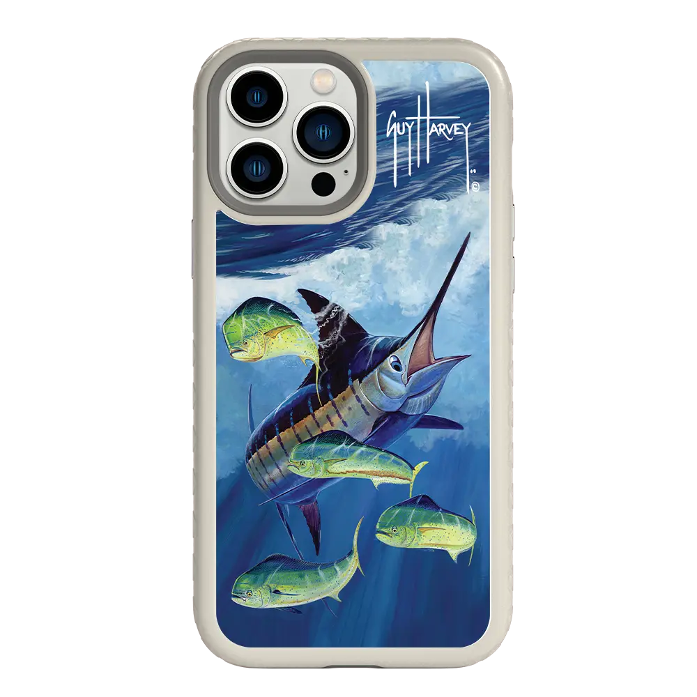 Guy Harvey Fortitude Series for Apple iPhone 13 Pro Max - Four Play - Custom Case - Gray - cellhelmet
