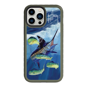 Guy Harvey Fortitude Series for Apple iPhone 13 Pro Max - Four Play - Custom Case - OliveDrabGreen - cellhelmet