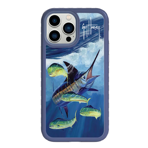 Guy Harvey Fortitude Series for Apple iPhone 13 Pro Max - Four Play - Custom Case - SlateBlue - cellhelmet