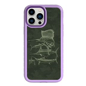 Guy Harvey Fortitude Series for Apple iPhone 13 Pro Max - Green Camo - Custom Case - LilacBlossom - cellhelmet