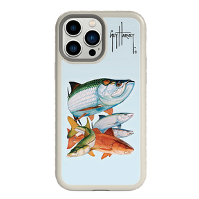 Guy Harvey Fortitude Series for Apple iPhone 13 Pro Max - Inshore Collage - Custom Case - Gray - cellhelmet