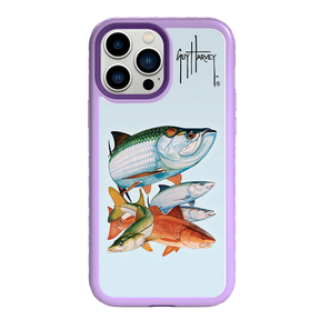 Guy Harvey Fortitude Series for Apple iPhone 13 Pro Max - Inshore Collage - Custom Case - LilacBlossom - cellhelmet