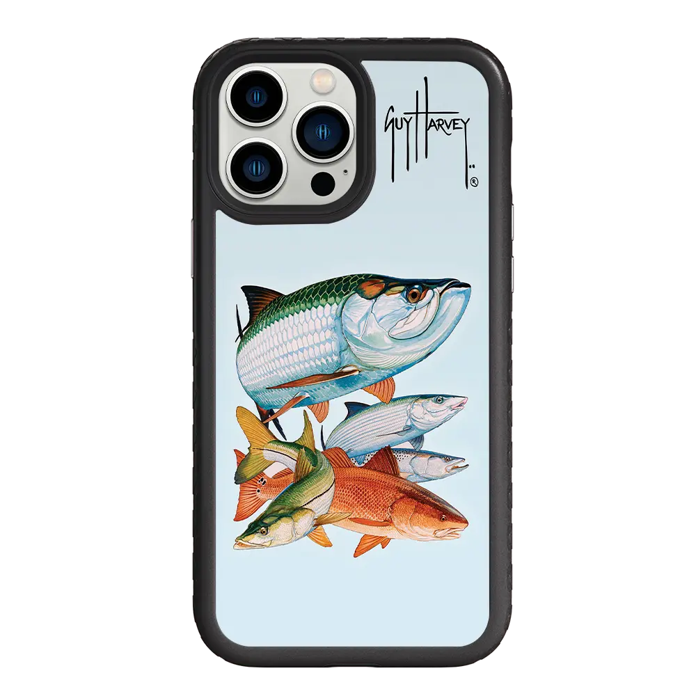 Guy Harvey Fortitude Series for Apple iPhone 13 Pro Max - Inshore Collage - Custom Case - OnyxBlack - cellhelmet