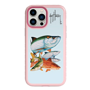 Guy Harvey Fortitude Series for Apple iPhone 13 Pro Max - Inshore Collage - Custom Case - PinkMagnolia - cellhelmet