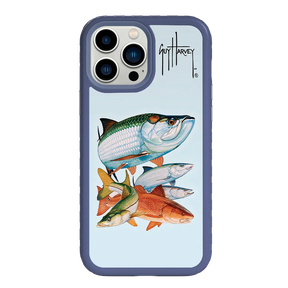 Guy Harvey Fortitude Series for Apple iPhone 13 Pro Max - Inshore Collage - Custom Case - SlateBlue - cellhelmet