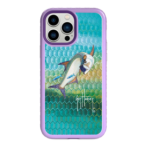 Guy Harvey Fortitude Series for Apple iPhone 13 Pro Max - Tarpon Skin - Custom Case - LilacBlossom - cellhelmet