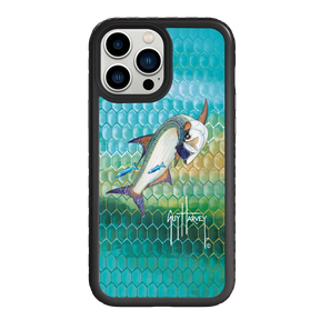 Guy Harvey Fortitude Series for Apple iPhone 13 Pro Max - Tarpon Skin - Custom Case - OnyxBlack - cellhelmet