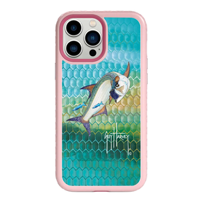 Guy Harvey Fortitude Series for Apple iPhone 13 Pro Max - Tarpon Skin - Custom Case - PinkMagnolia - cellhelmet