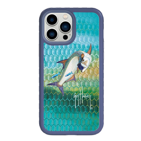 Guy Harvey Fortitude Series for Apple iPhone 13 Pro Max - Tarpon Skin - Custom Case - SlateBlue - cellhelmet