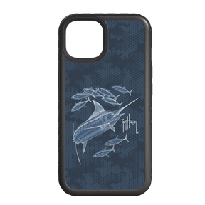 Guy Harvey Fortitude Series for Apple iPhone 14 - Blue Camo - Custom Case - OnyxBlack - cellhelmet
