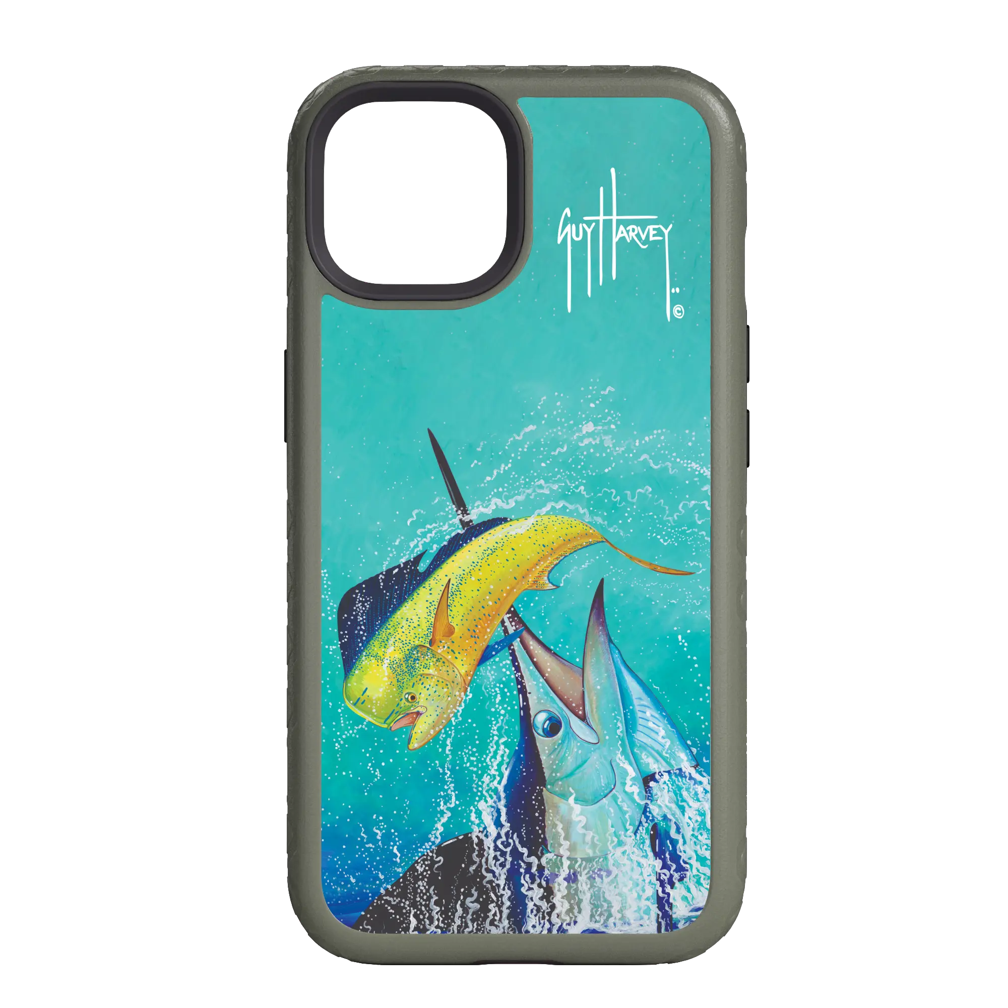 Guy Harvey Fortitude Series for Apple iPhone 14 - El Dorado II - Custom Case - OliveDrabGreen - cellhelmet