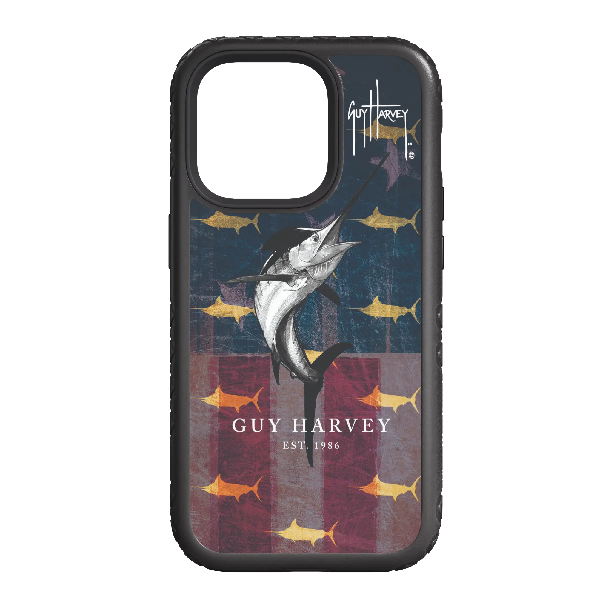 Guy Harvey Fortitude Series for Apple iPhone 14 Plus - American Marlin - Custom Case - OnyxBlack - cellhelmet