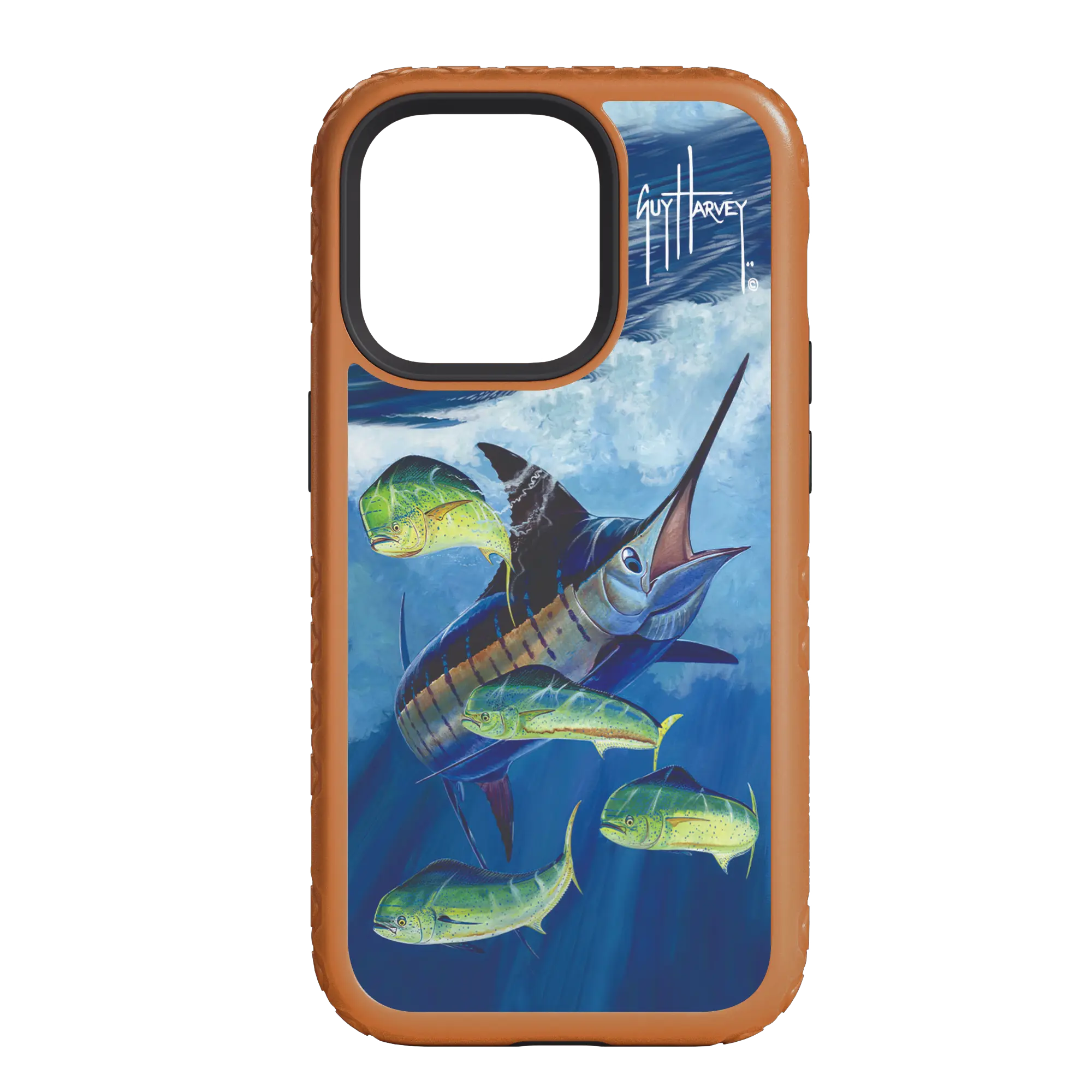 Guy Harvey Fortitude Series for Apple iPhone 14 Plus - Four Play - Custom Case - PumpkinSpice - cellhelmet